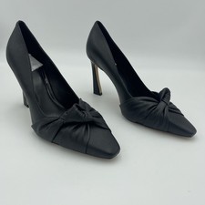 Vince Camuto Senai Twist Knot Pumps-SZ 12M-Black Leather-MSRP $129