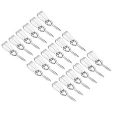15 x 3 mm Screw Eye Pins Peg Bail, 60Pcs Cup Eyelet Screw Eye Pins, Silver