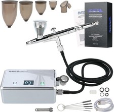 Master Airbrush Cordless Airbrush Kit Rechargeable Compressor 20-36 PSI Set
