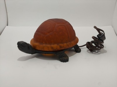 Wysteria Lighting 5'' x 8''  Turtle Art Glass  Mouth Blown Accent Lamp Tested