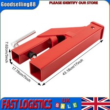 Clamp On Trailer Hitch Ball Mount Receiver For Bobcat Deere Tractor Bucket Red