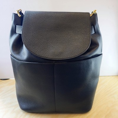 Cuyana Black Pebbled Leather Minimalist Backpack Bag Quiet  display picture 1