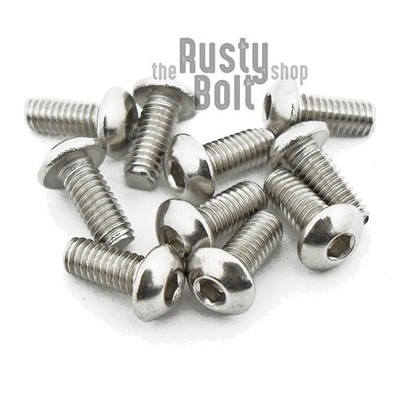 M2.5 x 6mm, Socket Button Head Screws, A2 304 18-8 Stainless Steel