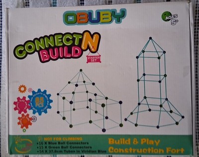 OBUBY ''CONNECT 'N BUILD'' STARTER SET, 85 PC, MOTOR SKILLS CREATIVITY PROB. SOLV.