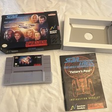 Spectrum HoloByte Star Trek TNG Future's Past SNES CIB w/ Manual NTSC-U/C 1994