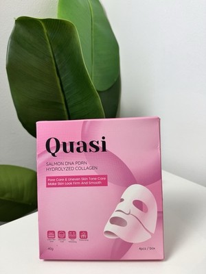 Quasi PDRN Pink Collagen Hydrogel Face Mask 4Pack 40g Salmon DNA Korean Skincare