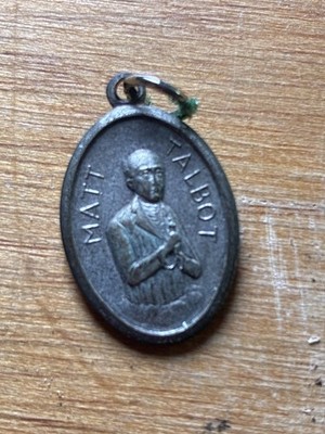 Vintage Matt Talbot Medal Pendant   Pray for Us  Made in Italy   Catholic Patron