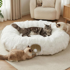 Extra Large Cat Tunnel, 47.2In Luxury Tunnel for Large Cats, Extra Long Bubble