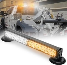 14 in Battery Powered Emergency Strobe Lights Bar Wireless Rooftop Amber/White