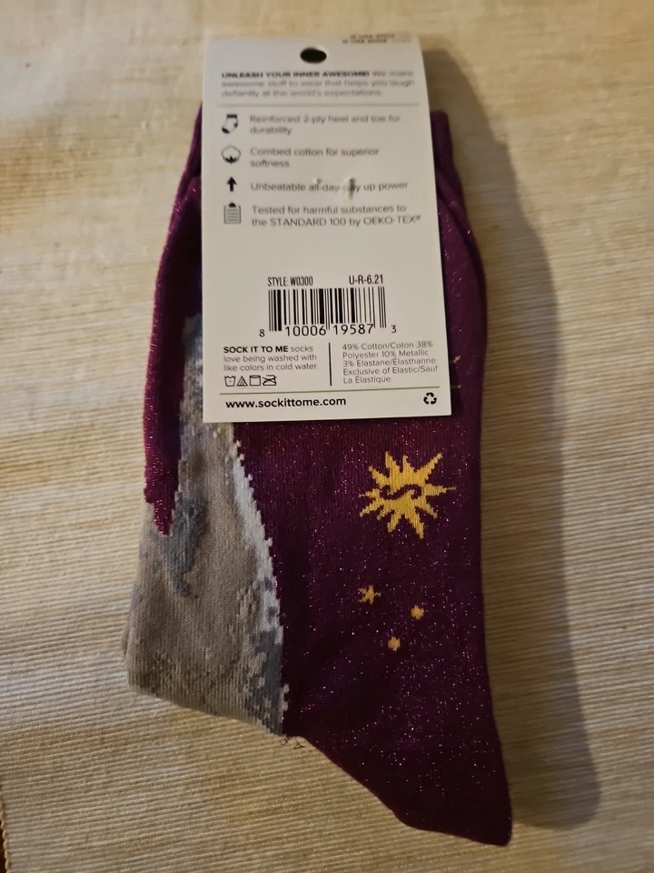 Llamazing! Womens Crew Socks Sz 9-11 Sock It To Me Exotic Llama Unicorn  Glitter - Image 2 of 4
