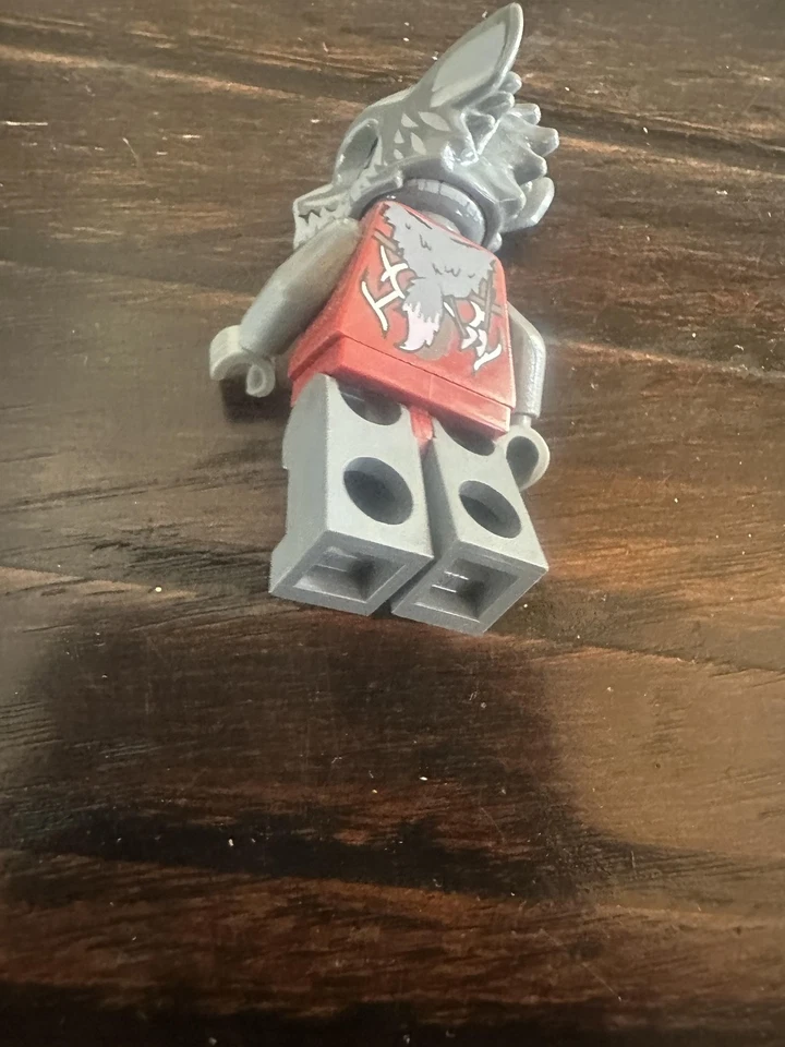 LEGO Leyendas de Chima Tribu Lobo Minifigura Tocado Lobo Gris Rojo Minifigura Armadura Foto 3 de 4