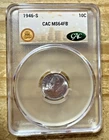 1946 S  Roosevelt Dime CAC MS 64 FB