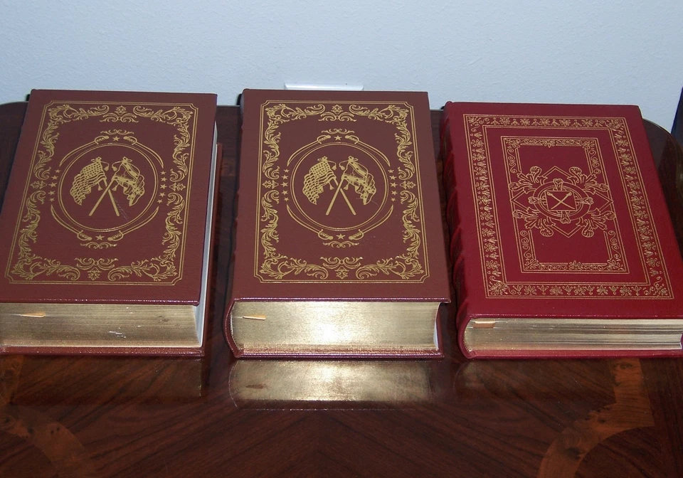 Easton Press Signed CIVIL WAR A NARRATIVE by Shelby Foote 3 vols MISMATCH bindin - Image 2 of 4