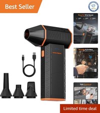 Portable 110,000 RPM Air Duster with Adjustable Speeds - 3.5 Hours Quick Charge