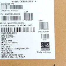 ASUS Chromebox 3 Mini Desktop Intel Core i7 8GB 32GB SSD Chrome OS HDMI