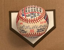 Ted Williams Signed OAL Baseball, VCBC SuperStats, Hand Painted, HOF, JSA LOA