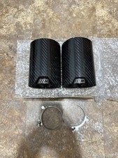 Bmw Carbon Fiber Single Exhaust Tips 3 Inlet To 3.6 Outlet M Performance2 Pcs Bmw Carbon Fiber Single Exhaust Tips 3 Inlet To 3.6 Outlet M Performance2 Pcs