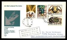 Mayfairstamps Belgium Flight 1974 Brussel to Frankfurt Insects Combo Cover aaw_8