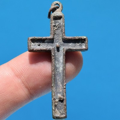 1800s PECTORAL CRUCIFIX CROSS ANTIQUE ITALIAN PENDANT FOUND 6,2 g.