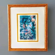 Eileen Seitz Print BANANA BREAKFAST Signed '97 Double Matted Framed Tropical