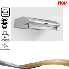 Unterbauhaube Wandhaube Dunstabzugshaube Abluft Umluft Edelstahl Glasschirm 60cm