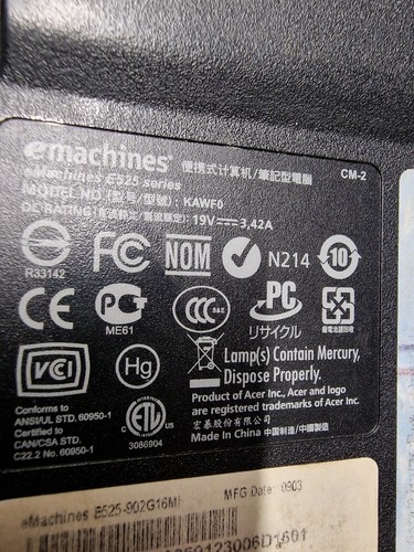 Joblot 3x Laptops Amilo EMACHINES ESystem Scrap, For Parts - Picture 19 of 20