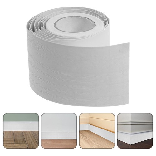 2 Rolls Skirting Board Cover 5m Adhesive Wall Baseboard