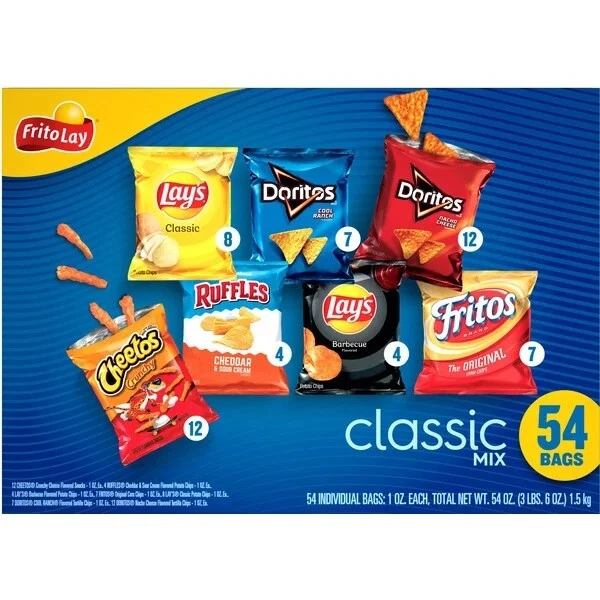  Frito-Lay Snacks Classic Mix Chips Variety Pack