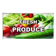 Vinyl Banner Multiple Sizes Fresh Produce Food and Drink Business Outdoor