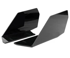 2 Pcs Black Side Bumper Wing Splitters Spoiler Winglet Blade Canard For Honda