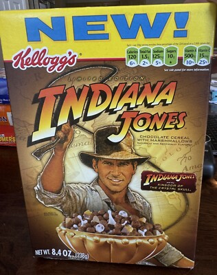 2008 Indiana Jones KOCS Kelloggs cereal Box