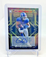 2021 Panini Obsidian GARY BRIGHTWELL RC Yellow Etch AUTO 09/25 #145 Giants