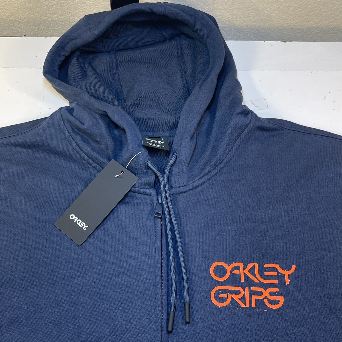 OAKLEY GRIPS JACKET ZIP UP HOODED SWEATSHIRT JACKET Sz Mens XXL