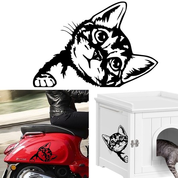 Chat, Autocollant En Vinyle Version 12