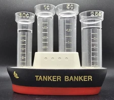 RARE Vintage J.S.N.Y #1189 Tanker Banker Coin Counter Ship Bank 
