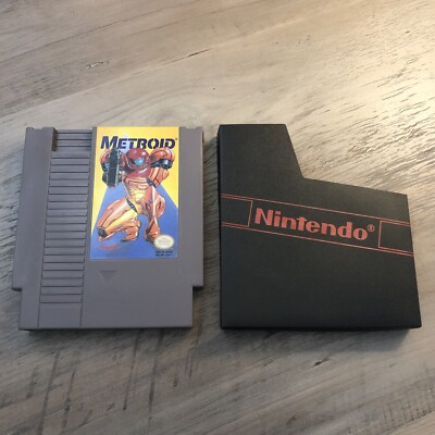 Metroid (Nintendo NES) yellow label video game cart only Samus VTG Authentic