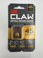3M CLAW™ Drywall Picture Hanger, holds 45 lbs, Mark, Push And Hang - 1 Count