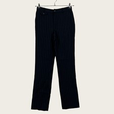 Vintage LRL Lauren Ralph Lauren Size 2 Navy Blue Pinstripe 100 Wool Dress Pant