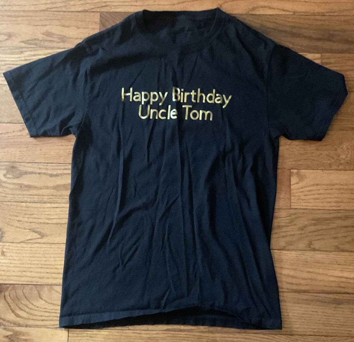 Happy Birthday Uncle Tom Youth Black Shirt Celebration Candles Party Dinner  Trip | eBay