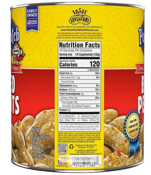 Parche de maní CAJUN cacahuete hervido - lata grande de 6 libras - ¡ENVÍO GRATUITO!! Foto 2 de 2