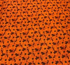 P&B TEXTILES-CHELSEA LANE-ORANGE, RUST & BLACK FLORAL BY PAT SLOAN (2006)- 1 3/4