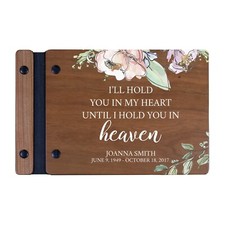 Custom Memorial Funeral Guest Book for Loss of Loved One 9x6 - I'll Hold You