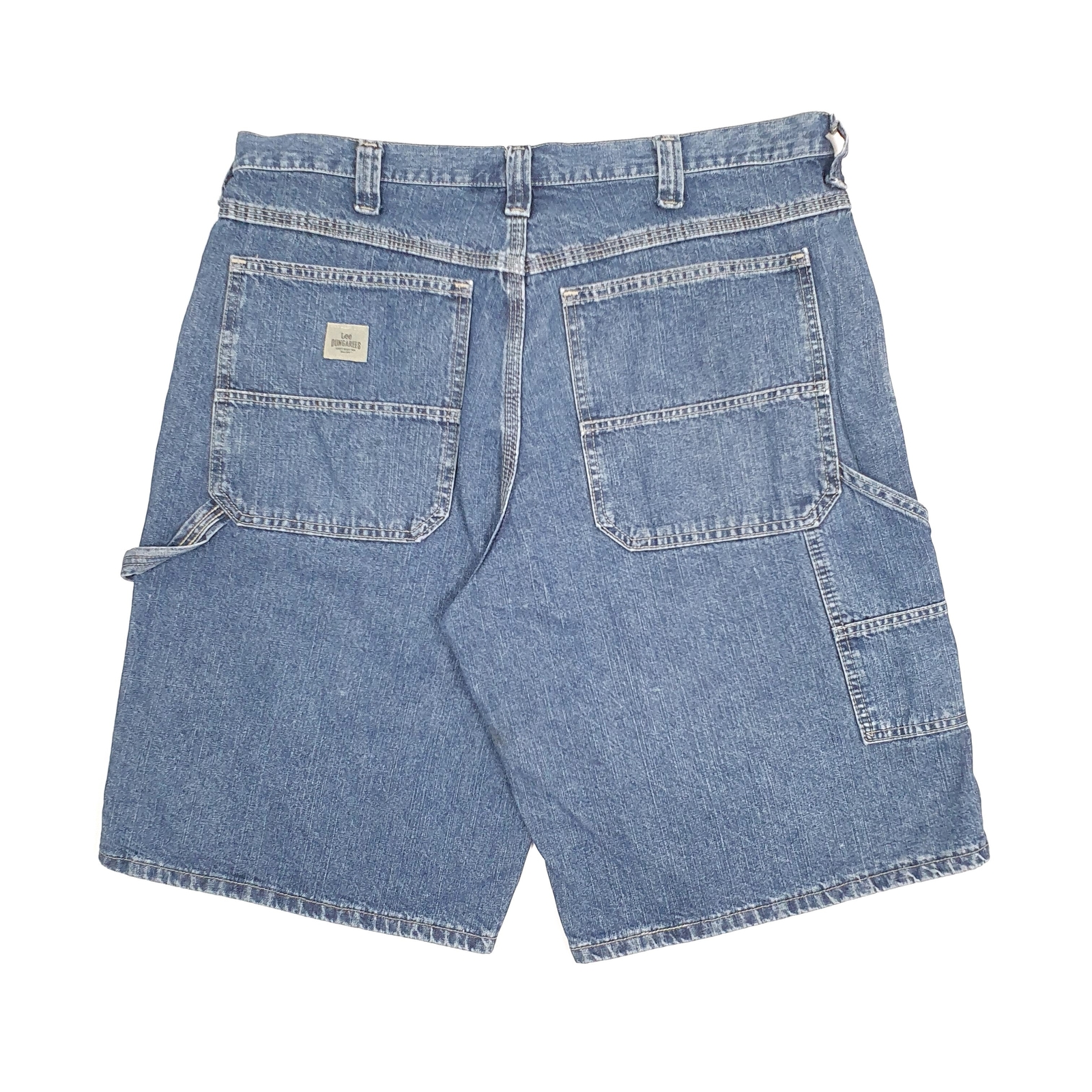 LEE Dungarees Jorts Blue Denim Jeans Cotton Shorts Mens W38 image 3