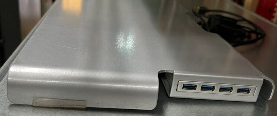 iMac Stand & Keyboard Cubby with Powered USB 3 Hub - Sturdy Metal Classic - Image 2 of 4