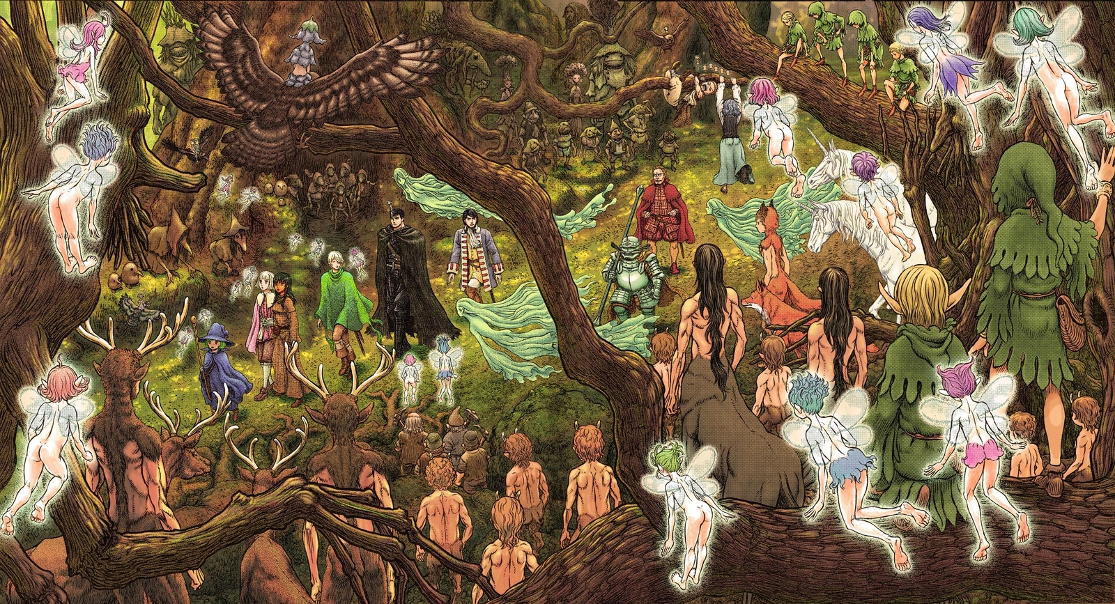 Anime berserk guts elves forest casca trees boys girls Playmat Game Mat ...