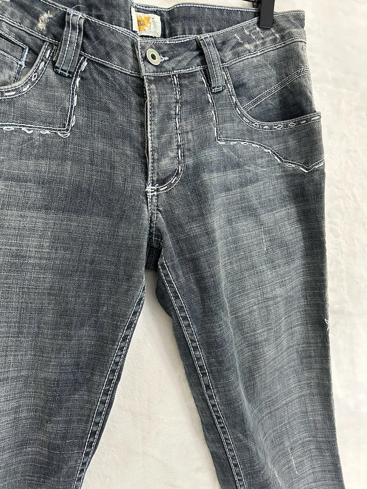 Jeans Antiguos Para Hombre 30x39 Y2K Bordados De Colección Diseñador Denim Hecho en EE. UU. Raro Foto 4 de 4