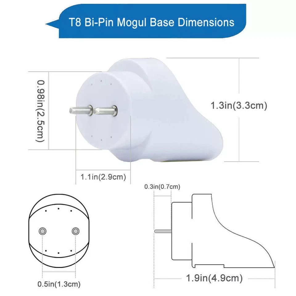 T8 4 英尺 22W LED 灯管灯泡 6000K G13 4 英尺 LED 商店灯乳白色透明保护套 — 第 4/4 张图片