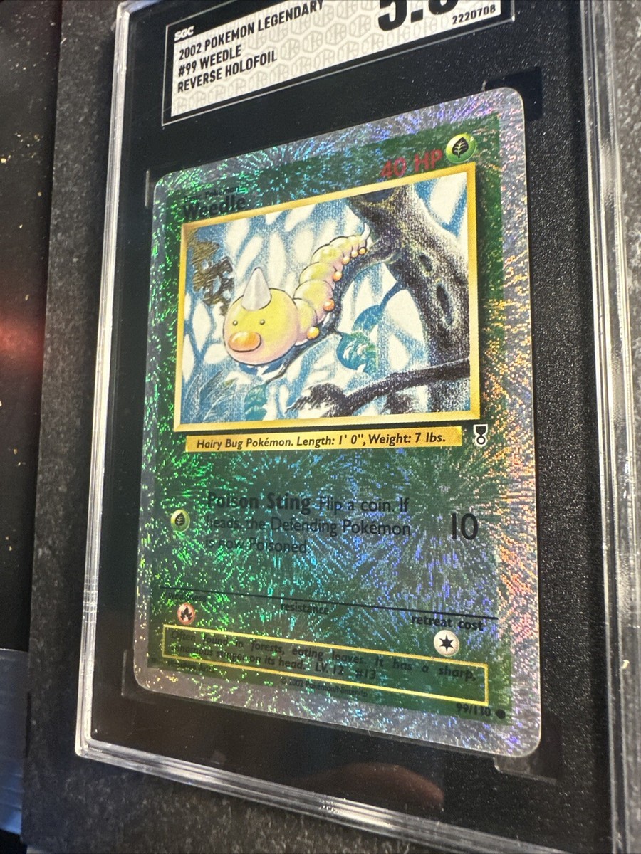 2002 Pokémon Legendary Collection Weedle 99 /110 SGC 5.5 EX+