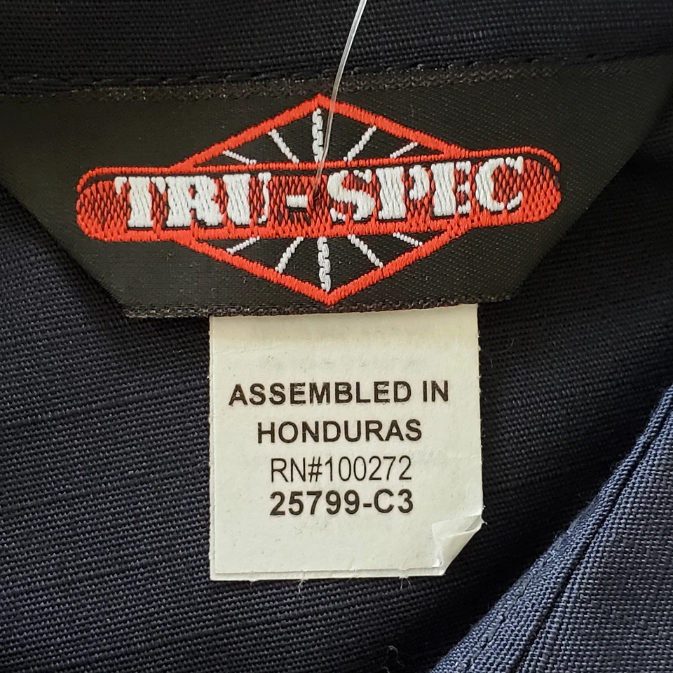 Tru-Spec Long Sleeve Tactical Dress Shirt Navy Blue Mens Size Large Long - Image 3 of 4