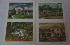 Vtg Standard Oil Co Scenic print/info California Bicentennial Series 4 prints